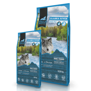 Wolf's Mountain Alaska River: Salmon & Chicken Premium, Grain-Free Dry Dog Food