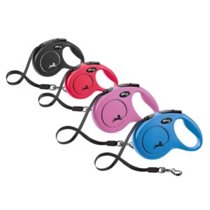 flexi-Classic-Retractable-Tape-Lead-Black-Blue-Red-Pink